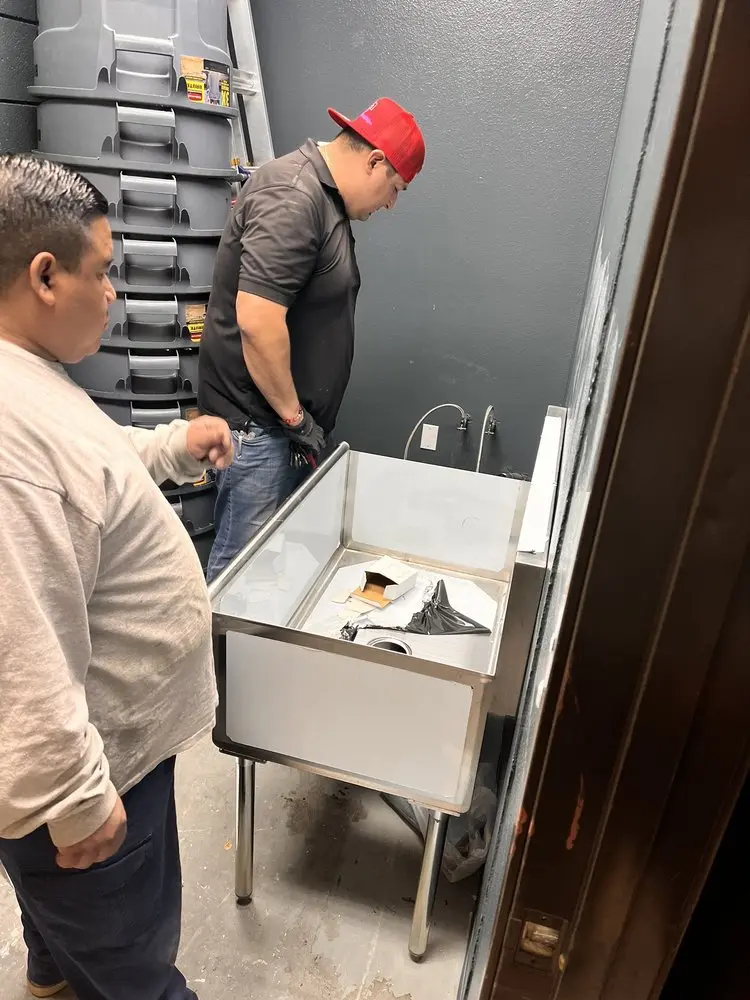 Commercial plumbing and sink installation in Garner